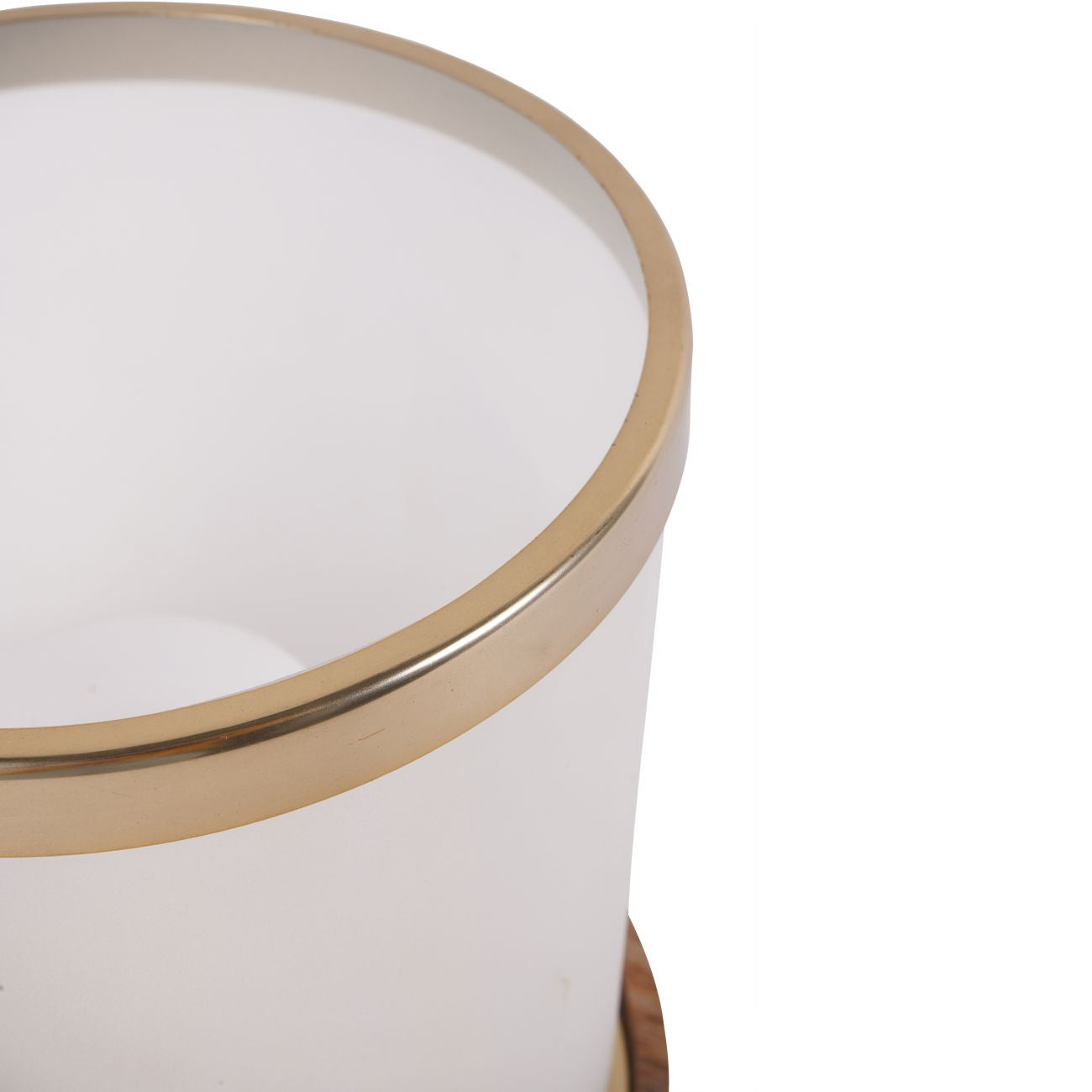 Laura Ashley Gold & Frosted Glass Hurricane Candle Holder